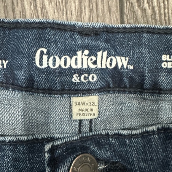 Goodfellow & Co Jeans Size 34W x 32L Slim Fit Dark Blue - Picture 4 of 5